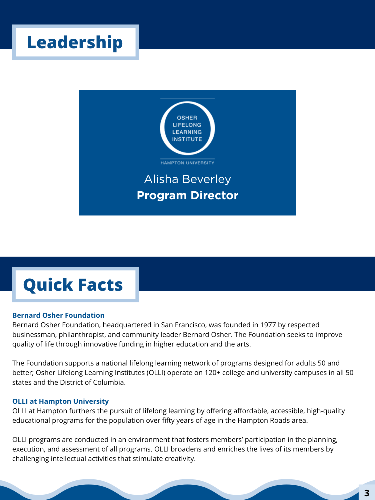 OLLI Course Catalog page $3