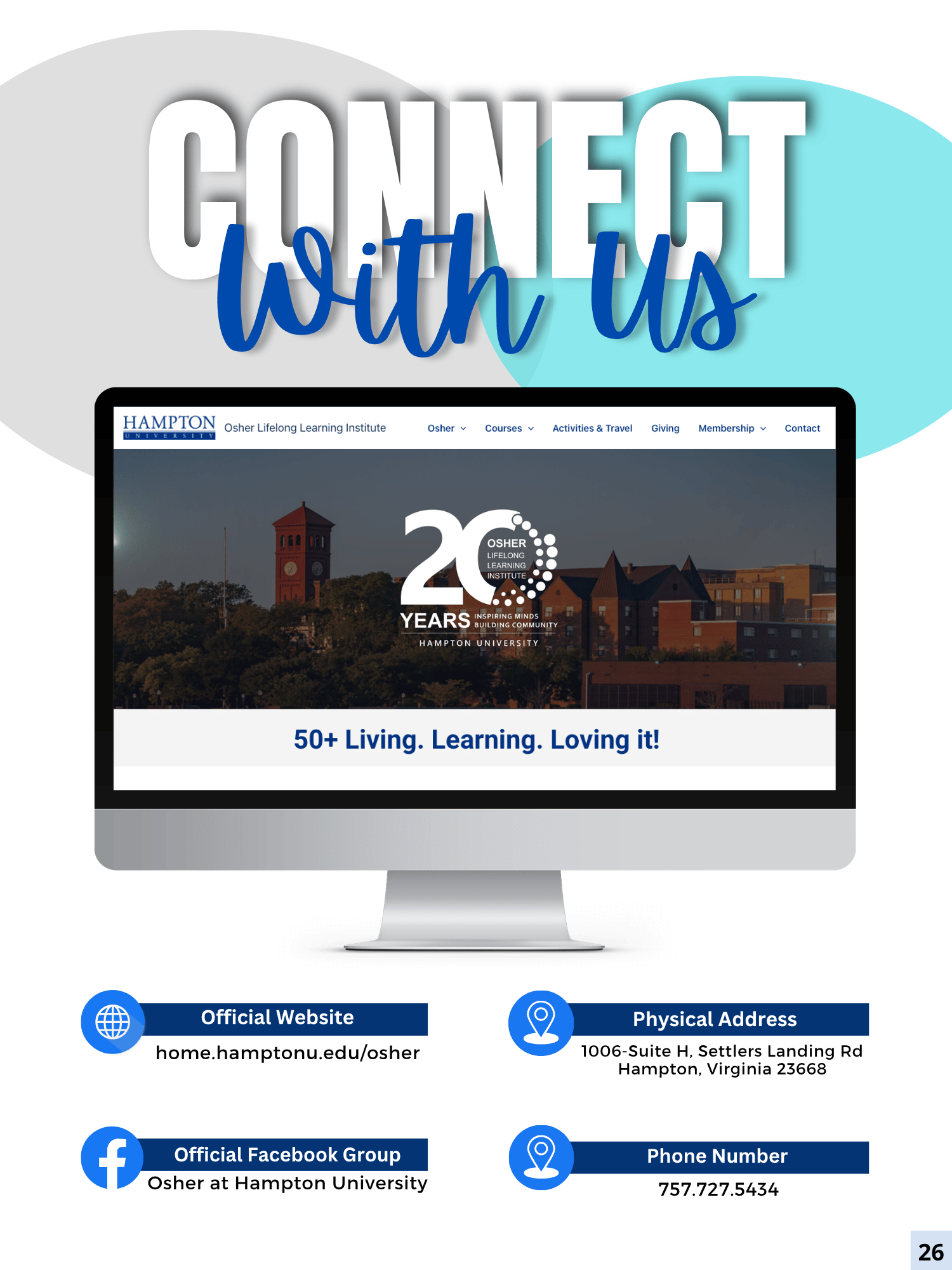 OLLI Course Catalog page $26