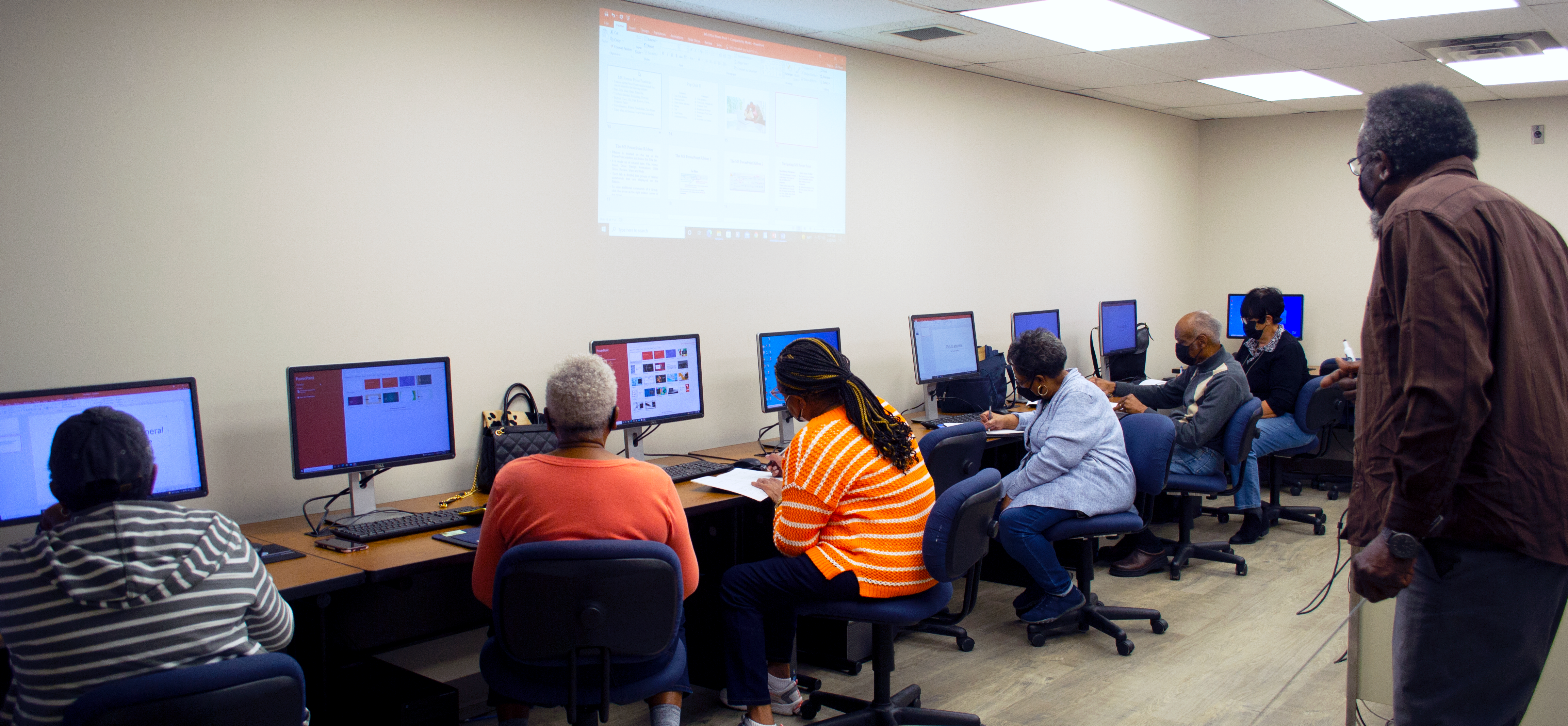 OLLI members engaged in classroom learning